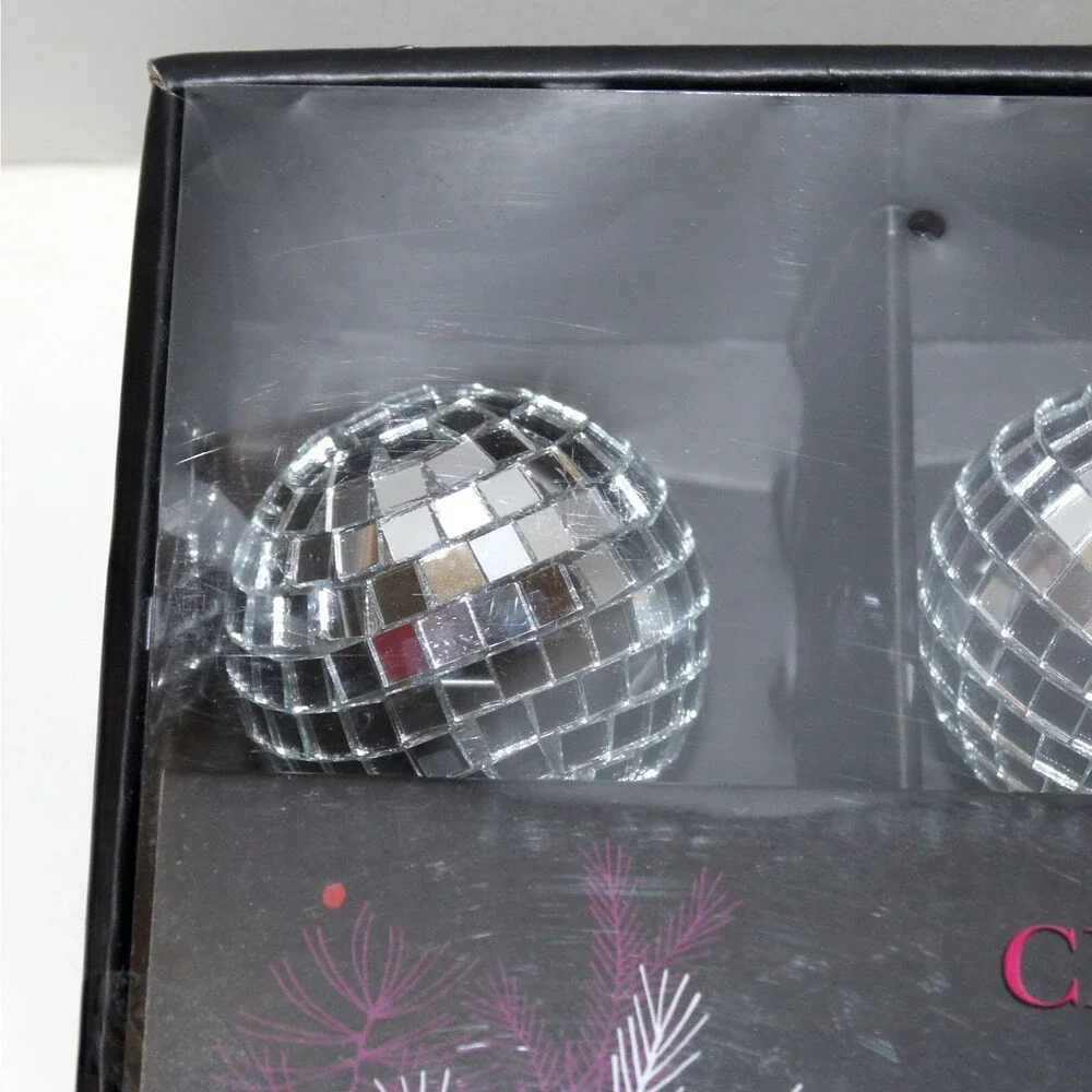 Christian Siriano LED Glass Disco Ball String Lights 10 bulb NEW home decor